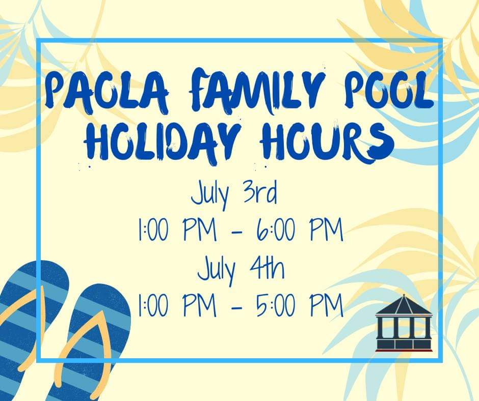 July pool holiday hrs