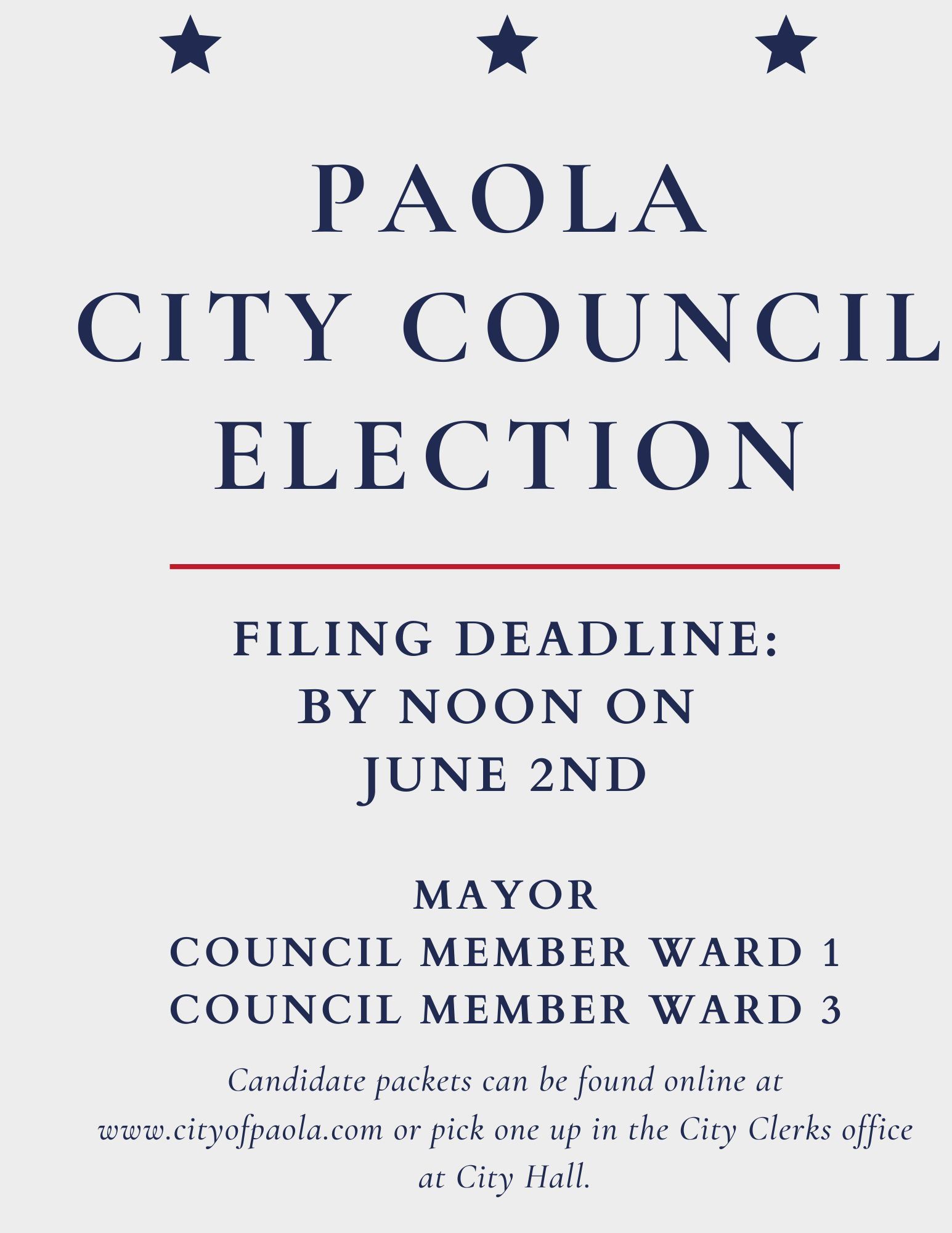 Election filing deadline